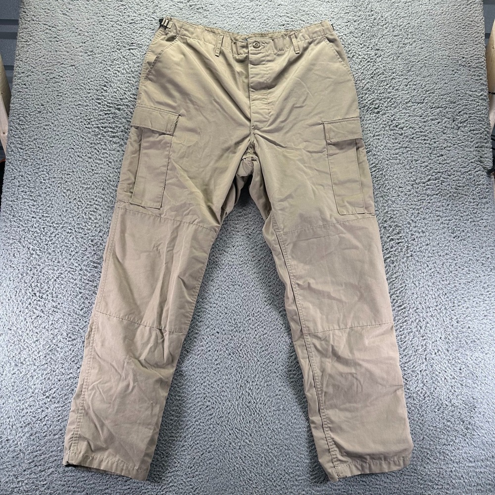 Propper Pant Men's L Beige Cotton Cargo Straight Uniform Workwear Utility Travel